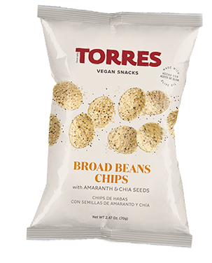 Chips de habas con semillas de amaranto y chía
